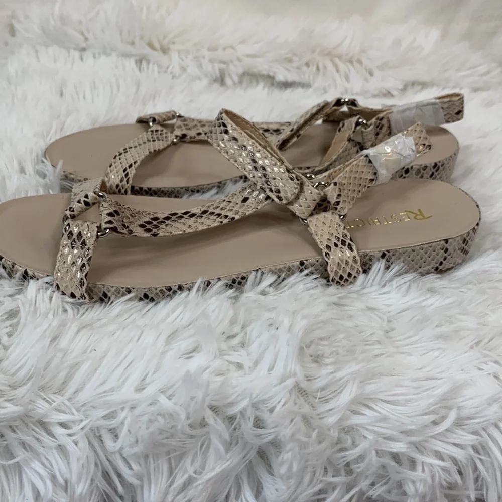 Restricted Snakeskin Sandals- NWT
